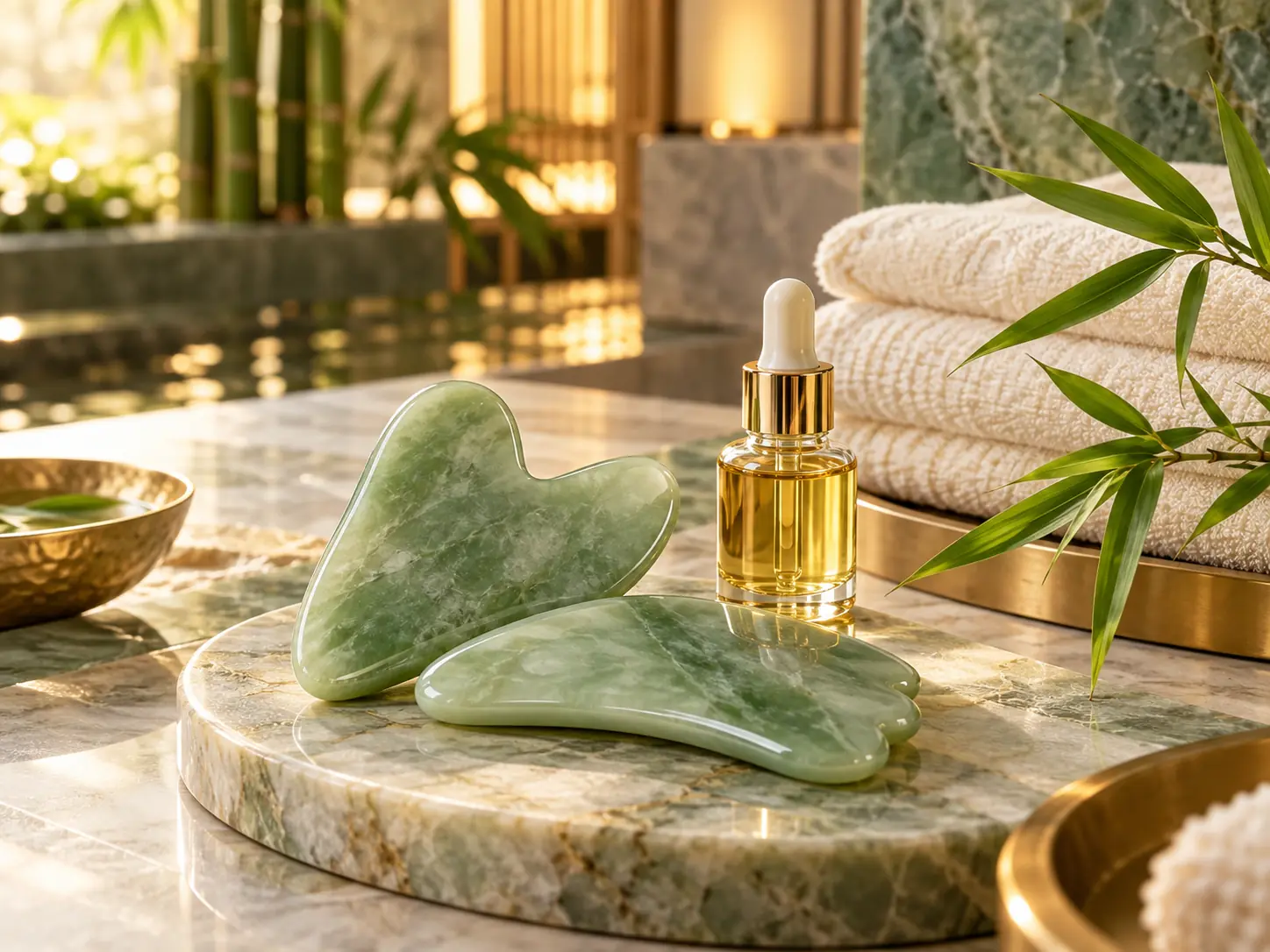 Traditional jade gua sha tools