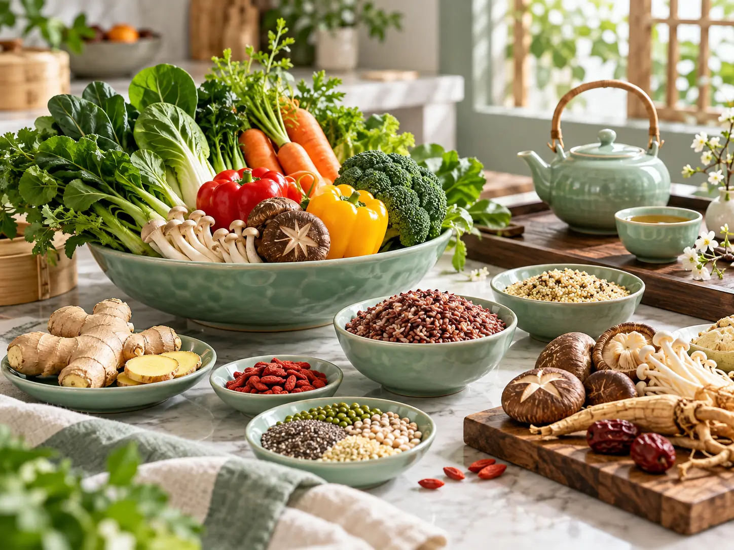 Fresh foods used in Chinese nutrition and food therapy
